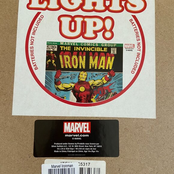 Set of 2 Vintage look Marvel Comics IRONMAN and SPIDERMAN wall art - Picture 4 of 9